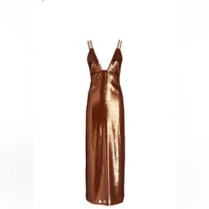 Elegant Copper Evening Dress